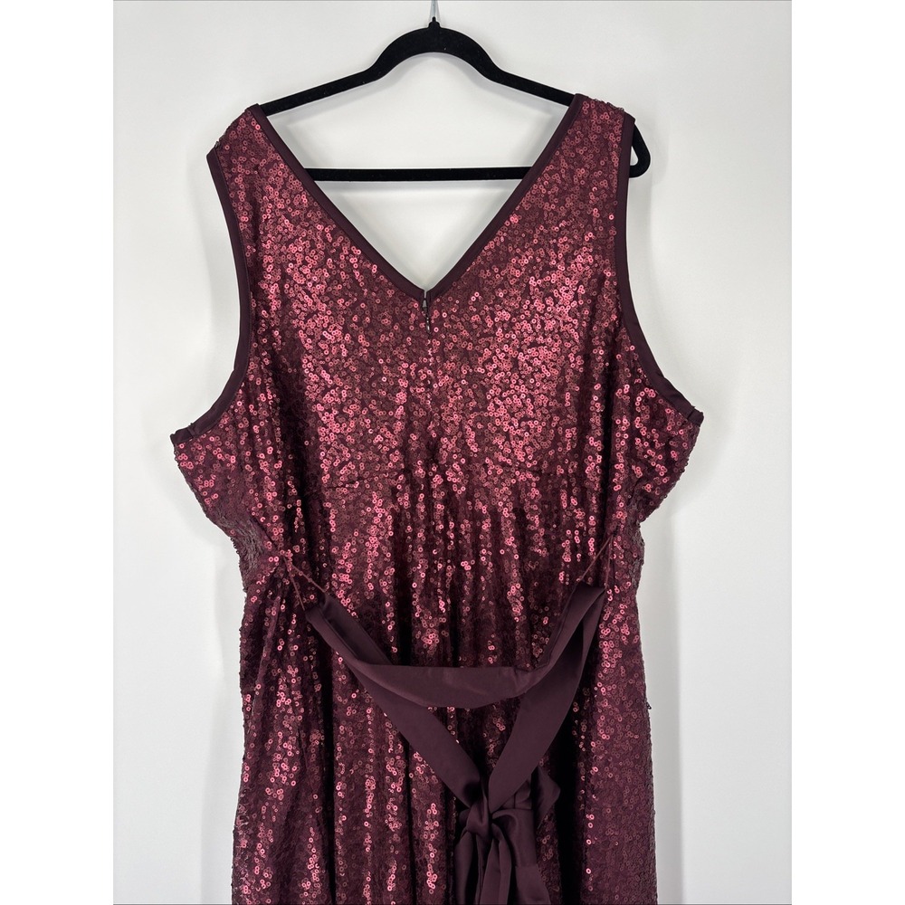 NWT Lane Bryant Burgundy Sequin Dress - Size 28 - Picture 8 of 10